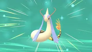 Shiny Feebas in Pokémon Brilliant Diamond after 1,656 FE’s and evolution into Milotic BDSP