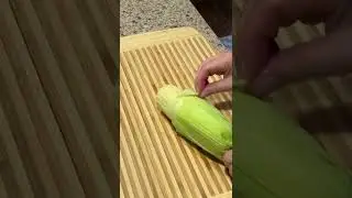 Did you know this trick on removing silk from corn on the cob | #shorts