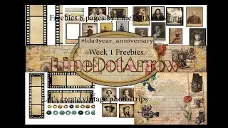 LET'S CREATE VINTAGE PHOTOSTRIPS - 1ST WEEK CHALLENGE FREEBIES #lda4year_anniversary
