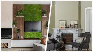 75 Porcelain Tile Living Space With A Corner Fireplace Design Ideas You'll Love 🔴