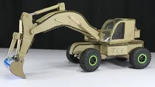 Hydradig JCB ! How to Build RC Hydradig JCB Out of Cardboard ! RC JCB