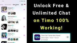 How to Free Chat in Timo | How to Unlimited Chat in Timo
