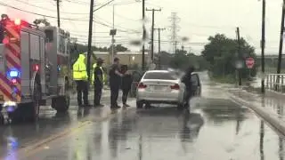Rescue by Firefighters of Stranded Motorist.