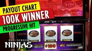 VGT SLOTS - $100,000 WINNER ON $100 MR. MONEYBAGS - VGT PROGRESSIVE JACKPOT & PAY CHART!!!!