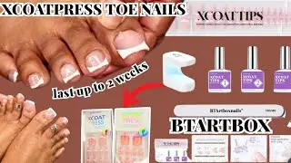 BEST PRESS ON TOE NAILS! BTARTBOX XCOATPRESS FRENCH TIP TOE NAILS
