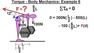 Physics 15  Torque (18 of 25) Body Mechanics: Ex. 6, F=? on Back Muscle