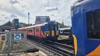 Arrival and Departure of South Western Railway Class 455s at Clapham Junction