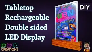 How to Make a Table Top  Rechargeable Double sided LED display #diy  #ledlightbox
