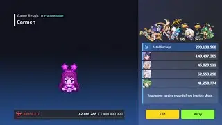 Guardian Tales Raid - Dabin - Tinia - Kamael - Ameris vs Carmen (298,1/344 F)
