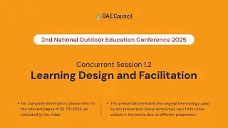 SS Training Vid 3 Concurrent Session 1 2 Learning Design and Facilitation
