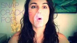 gum chewing + bubble popping snapping + plastic crinkles (no whispers) [ASMR]