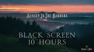 10 Hours Black Screen Sleep Music (No Vocals) + Ocean Waves | Sunset in the Scottish Borders