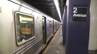 IND Sixth Avenue Line: Brooklyn-bound R46 F Train@2nd Avenue!