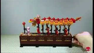 AWESOME !! LEGO set 80102 Dragon dance time lapse / speed build