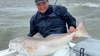 Catching Bull Reds in 30 mph winds! Chesapeake bay!