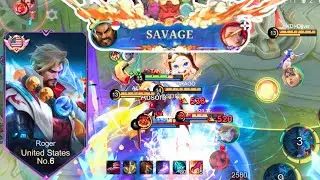 SAVAGE!! NEW SEASON ROGER UNLIMITED ENERGY IS BACK! | Mobile Legends: Bang Bang Mythic Rank Gameplay