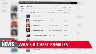 Samsung owners ranked second in 'Asia&rsquo;s Richest Families' by Forbes