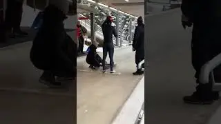Protest during the start of the Russian military at the Skeleton Europe Cup. Part 2