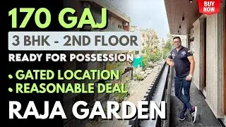 3BHK Super Amazing Floor 170 Sq. Yards | RAJA GARDEN | 2ND FLOOR | LIFT PARKING | Gated Location