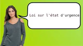 How to say 'emergency law' in French?