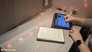 45-Min Study With Me | Study at Sea 🌊 | Samsung Galaxy Tab S10 | Calm Music & Ocean Motion