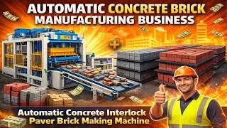 Automatic Concrete Brick Manufacturing Business - Concrete Interlock Paver Brick Making Machine