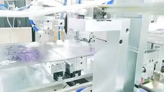 Automatic elastic band pasting machine, paste elastic band to hardcover of notebooks