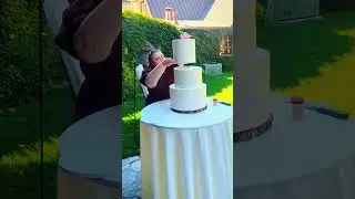 Stack a Large Wedding Cake With Me! #cake #cakebake #cakedecorating #cakemaking #voiceover