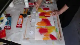 3 moderne, abstrakte Acrylbilder malen - Teil 1 - der Hintergrund - 3 paintings
