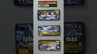 IQOO Neo 10R 😈Vs IPhone 16  pro max &hearts;️ Vs VIVO X200 PRO - PUBG TEST #iqooneo10r #bgmi #shorts