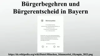 B&uuml;rgerbegehren und B&uuml;rgerentscheid in Bayern