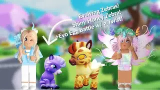 Evolving Zebras in Ropets (Roblox), Shiny Honey Zebra, + Evo Hatch Battle with a Twist