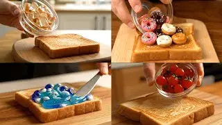 Surreal Spread Magic Watch Glass & Fruit Merge into Toast #asmr #satisfying 