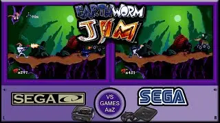 Earthworm Jim (Sega CD VS Mega Drive)Side by side comparison