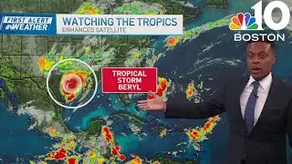 Tracking Tropical Storm Beryl, its remnants' potential impact on Boston