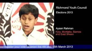 Richmond Youth Council candidates' manifestos - Kew, Mortlake, Barnes and East Sheen