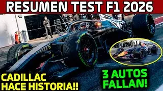TEST F1 2026 (SESION MATUTINA) CADILLAC sin PROBLEMAS!! 3 AUTOS FALLAN!! RESUMEN TEST BARCELONA F1