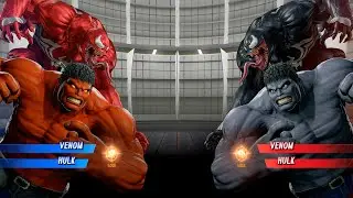 Халк и Веном против Красного Халка и Красного Венома &mdash; Marvel vs Capcom Infinite