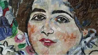 Starlike Crystal Glass Tile Grout in Action - Klimt Mosaic Installation