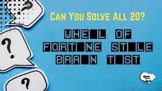 20 Wheel of Fortune Style Puzzles to Test Your Word Power