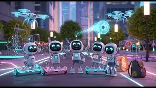 Five Little Robots on the Run | Fun Counting Song for Kids | Nursery Rhymes & Songs for Children