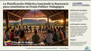 Planificación didáctica en la Educación en Ciencias Naturales. Dra. Andrade