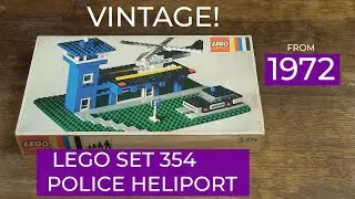Обзор, сборка и распаковка набора LEGO 354 &laquo;Полицейский вертолетный парк&raquo; 1972 года #lego #legola...