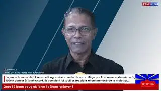 E 974 News le journal en direct sur t&eacute;l&eacute; kr&eacute;ol - 16 juin 2022.