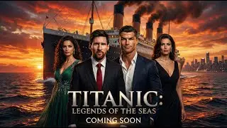 😱 Titanic Iceberg Scene with Messi & Ronaldo | Epic AI Movie 🚢❄️ #messi #ronaldoai #football