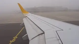 LOW VISIBILITY TAKEOFF ✈ Aurigny E195 Full Wing View Departure from Guernsey!