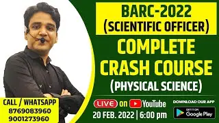 BARC(OCES/DGFS-2022) (Scientific Officer) I COMPLETE CRASH COURSE I TEST SERIES I INTERVIEW CLASSES