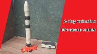 A clay animation of the assembly and flight of a space rocket.