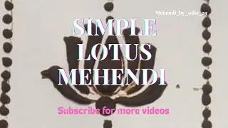 Easy Lotus Mehndi for Beginners | Step by Step. #LotusMehndi#SimpleMehndi#lotusmehendi 