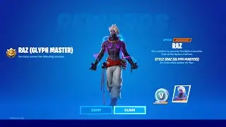FORTNITE RAZ GLYPH MASTER SKIN UNLOCKED